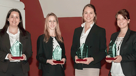 Das Lausanner Team: Maria Strompolakou, Federica Scandella, Ines Verschueren, Lara Perhat (v. l.)