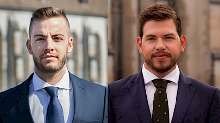 Alain Kunz (links) und Manuel Luchs stossen neu zum Schweizer Team von Source.