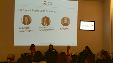 Erstes regionales Treffen der Fondsfrauen im St. Peter Forum der Credit Suisse.