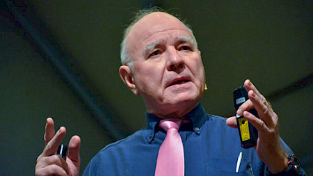Marc Faber an einem seiner Auftritte an der Finanzmesse in Zürich