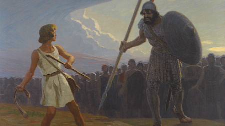 David gegen Goliath. Bild: Wikipedia Commons