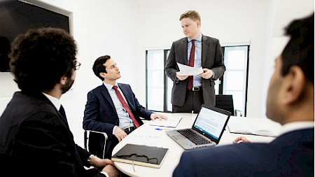 Michael Clements, Head of European Equities bei SYZ Asset Management, und Team.