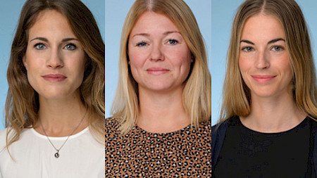 Sarah Madore, Joanna Layton and Maria Garcia Diego (from the left)