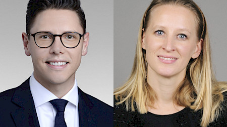 Jonathan Decurtins (links) und Aline de Chambrier (rechts)