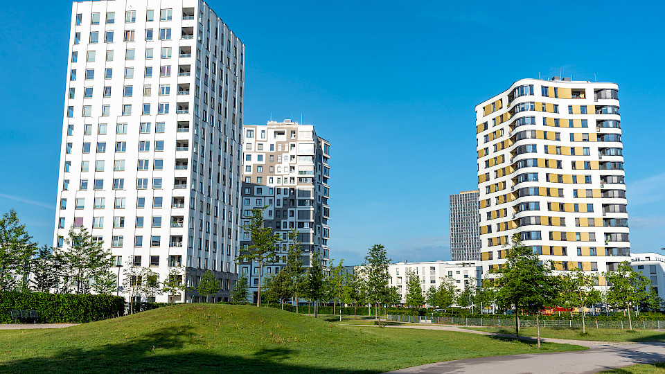 In Deutschland (im Bild Wohnimmobilien in München) ist die Leerstandsquote historisch tief. (Bild: Shutterstock)