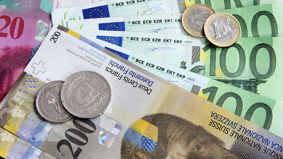 Die befragten Unternehmen erwarten, dass sich der Euro bis Ende 2020 auf 1.09 einpendeln dürfte. (Bild: Shutterstock.com)