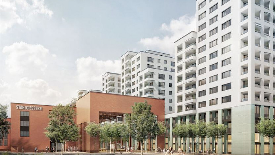 Der Swiss Life REF (CH) Swiss Properties verzeichnet eine tiefe Mietausfallrate. (Bild: Visualisierung der Überbauung  "Stahlgiesserei" in Schaffhausen, www.stahlgiesserei.ch)