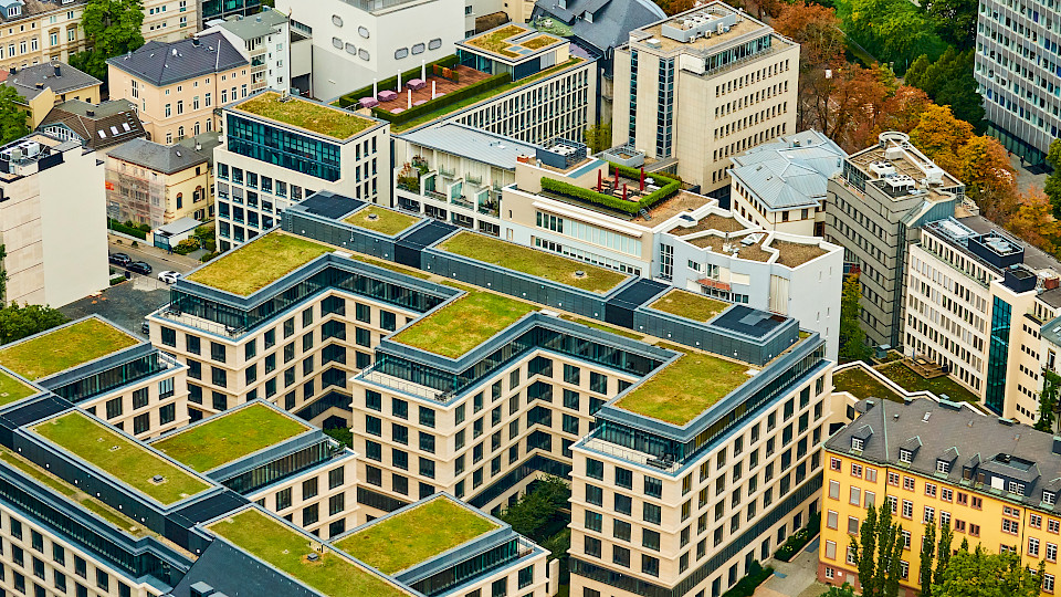 Zurich Invest AG: Nachhaltiges Immobilienmanagement ist mehr als Gras auf dem Dach. (Bild: Istock)