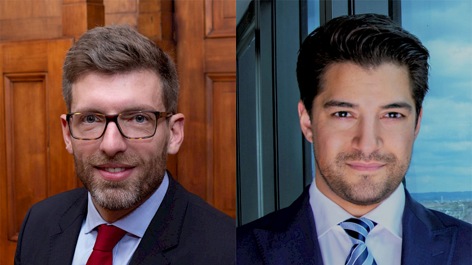 Gilles Boitel (links) und Hans-Jörg Morath (rechts) übernehmen neue Rollen im Vertriebs-Team für das Passiv Geschäft der DWS Schweiz (Bild: Zvg).