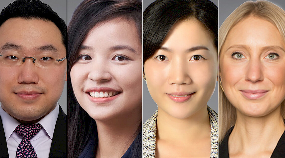 Henry Zhang, Ashley Chung, Faye Gao, Alina Donets (v.l.n.r.), Lombard Odier Investment Managers (Quelle: LOIM)