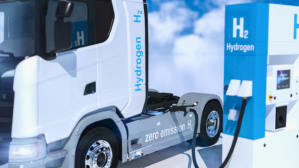 M&G erwartet, dass wasserstoffbetriebene Lkws innerhalb der nächsten fünf Jahre billiger in Besitz und Betrieb sein könnten als die derzeitigen Modelle mit Verbrennungsantrieben. (Bild: Shutterstock.com/Alexander Kirch)