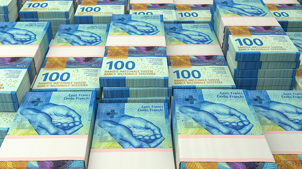 Schweizer Anleger halten lieber Cash als Aktien, obwohl Aktien langfristig das bessere Potential aufweisen. (Bild: Shutterstock.com/Maksym Kapliuk)