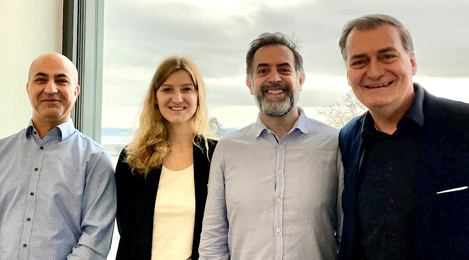 Vorstand der PropTech Academy (von links): Deniz Karahan, Tina Störmer, Luca Calanni, Markus Baumgartner (Bild: ZVG)