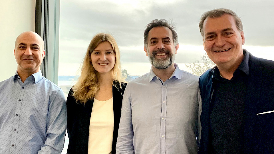 Vorstand der PropTech Academy (von links): Deniz Karahan, Tina Störmer, Luca Calanni, Markus Baumgartner (Bild: ZVG)