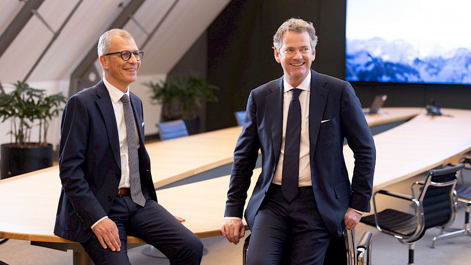 CEO Daniel Fust (links) und Bankpräsident Peter Fanconi (Bild: ZVG)