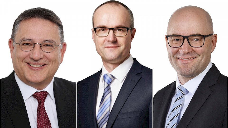 Uwe Krakau (links), Niklaus Mannhart (Mitte) und Roland Altwegg. (Bilder: PD)