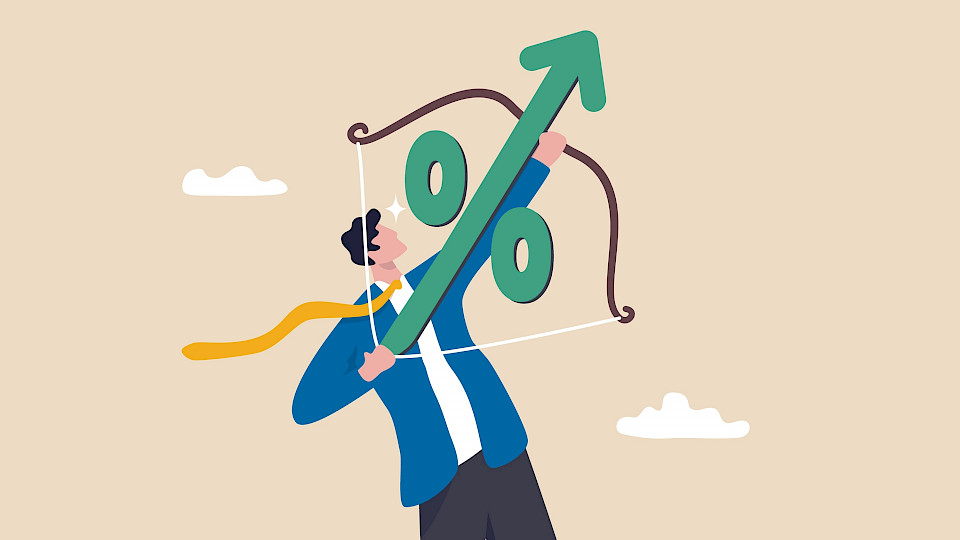 Die Notenbanken dürften diesmal etwas weniger hoch zielen, nachdem der Inflation die Spitze gebrochen zu sein scheint. (Bild: Shutterstock.com/eamesBot)