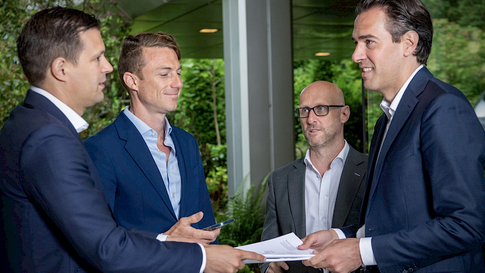 Das Portfolio Management Team von links: Christoph Wirtz, Beat Keiser, Benjamin Meier und Gianluca Ricci. (Bild pd)