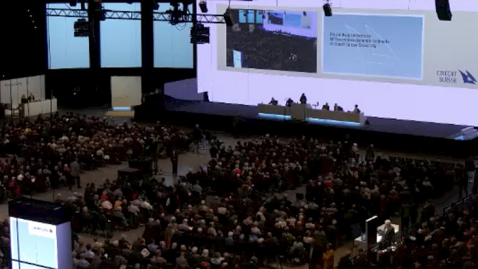 Die Generalversammlung der CS im Hallenstadion.