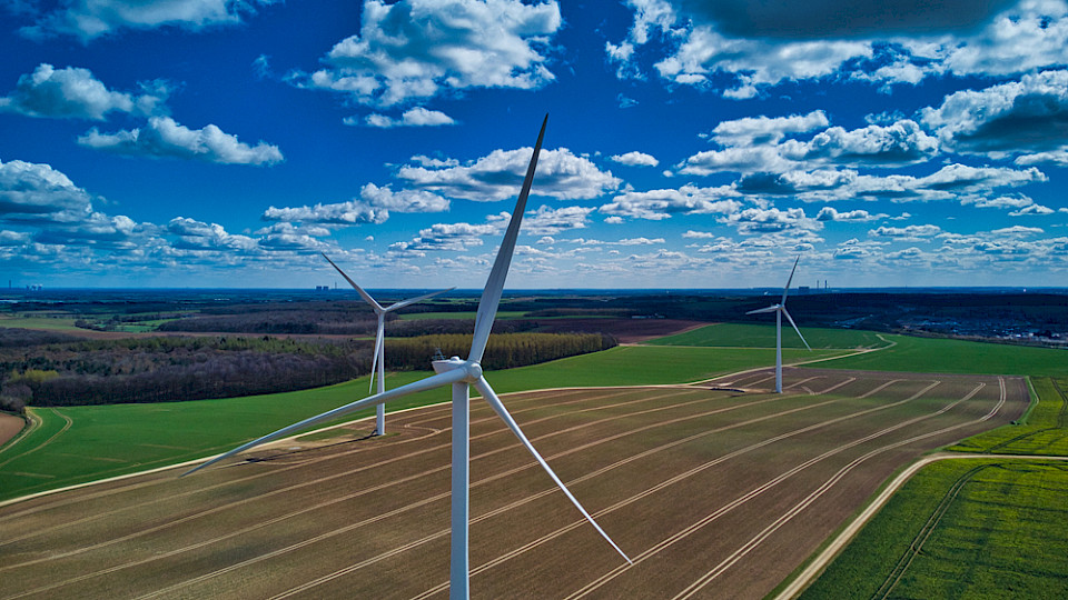 Seltener Anblick: Windpark in Leeds. (Bild Shutterstock/Phil Silverman)