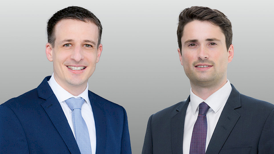 Dennis Waech (links) und Marco Hofer erklären die Vorteile der Columna Sammelstiftung Client Invest. (Bild pd)