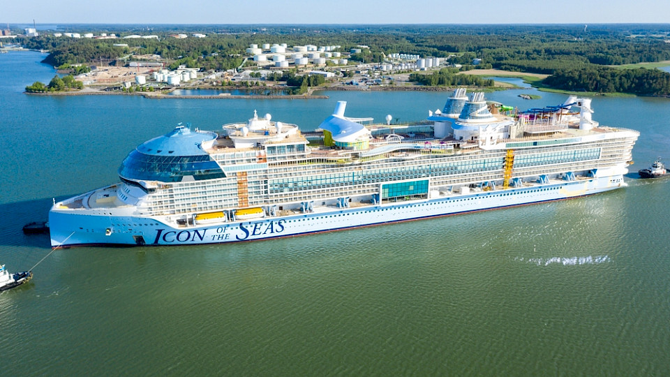 Ab 2024 ist die Icon of the Seas offiziell das grösste Kreuzfahrtschiff der Welt. (Bild Shutterstock/Jouni Niskakoski)