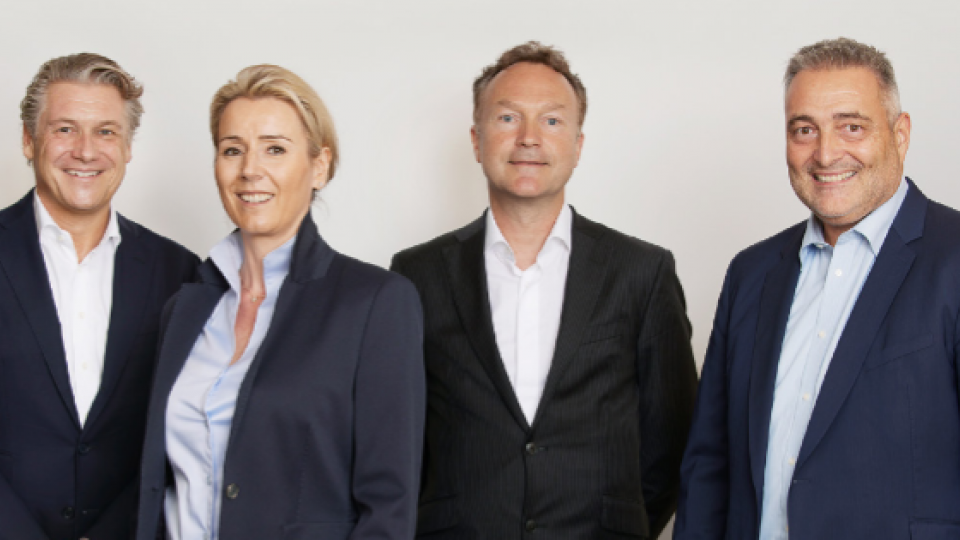 Von links: Stiftungsratspräsident Roland Vögele, Susanne Horn, Patrick Fournier und Raoul Paglia. (Bild: zvg)