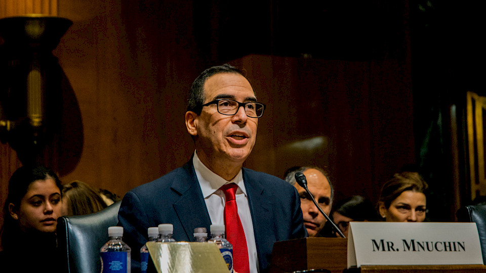 Der frühere US-Finanzminister Steven Mnuchin führt die Washingtoner Private-Equity-Firma Liberty Strategic Capital. (Bild Mark Reinstein/Shutterstock)