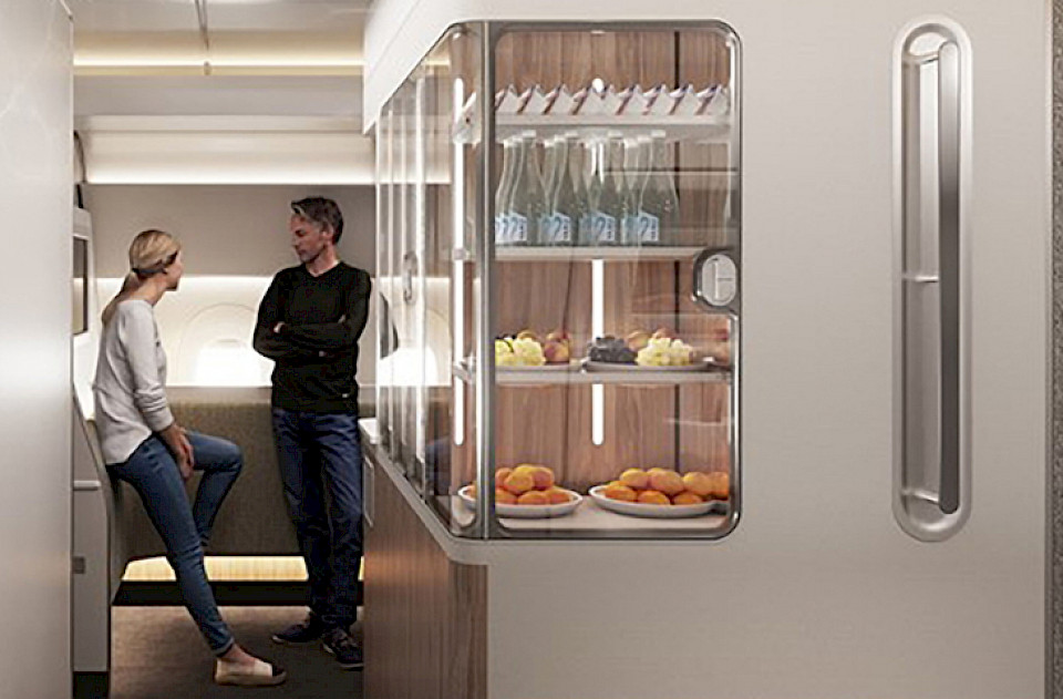 Eine Wohlfühl-Oase für Ultra-Langstreckenflüge plant Diehl Aviation. Bild: Diehl Aviation