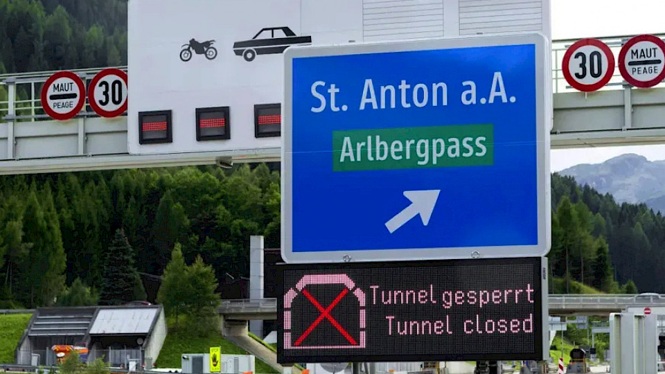 Ab Mitte April ist der Arlbergtunnel erneut für sechs Monate gesperrt. (Bild: ADAC)