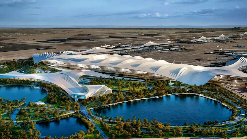 Der ausgebaute Flughafen Al Maktoum International soll fünf Mal so gross werden wie der Dubai International Airport. (Bild pd)