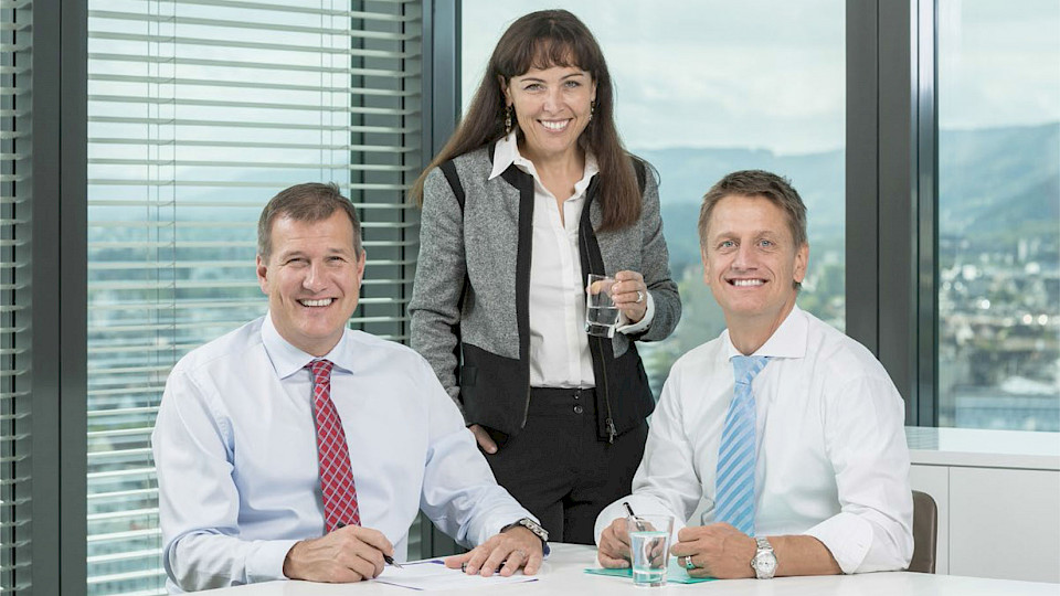 Die bisherigen Partner von Prevanto (von links) Patrick Spuhler, Michèle Mottu Stella und Stephan Wyss verkauften ihre Anteile an die Vaudoise. (Bild pd)