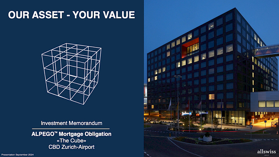 «The Cube» am Flughafen ist das erste Projekt von Allswiss für die neuen Hypotheken-Obligationen. (Bild pd)