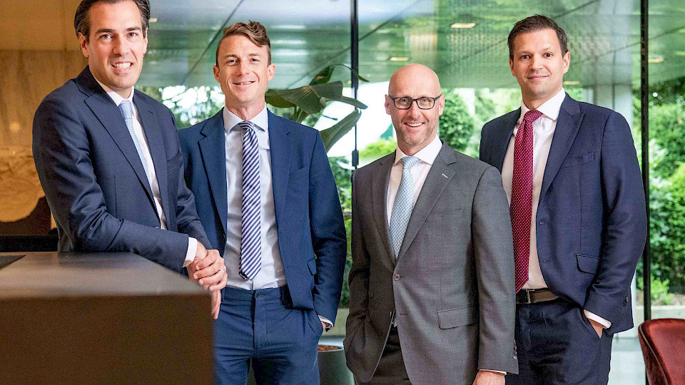 Von links: Die Portfoliomanager Gianluca Ricci, Beat Keiser, Benjamin Meier und Christoph Wirtz. (Bild pd)