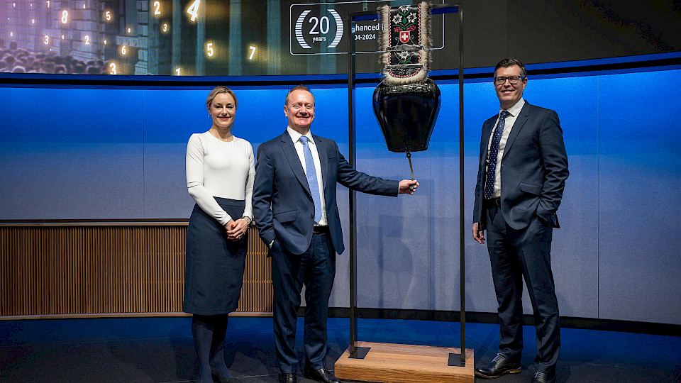 Von links: Carolin Hefele (Sales und Marketing), David Hrdina (Geschäftsführer Schweiz) und Nick King (Head of ETF). (Bild pd)