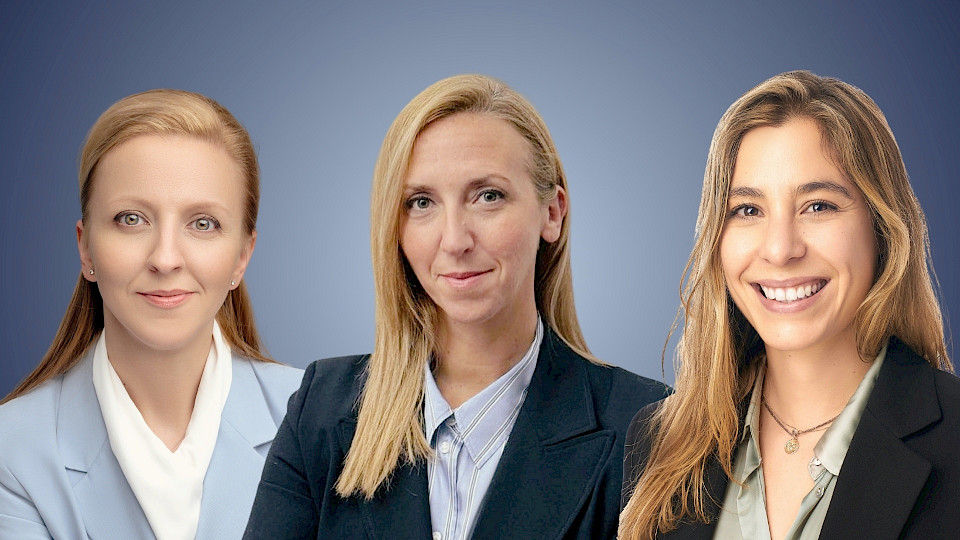 Das neue Trio bei der Banque Heritage: (von links) Ksenija Benaroche, Marija Sarenac und  Clara Bulgheroni. (Bild pd)