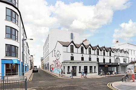 Historische Kulisse: Dieses denkmalgeschützte Hotel liegt nahe der weltberühmten Giant