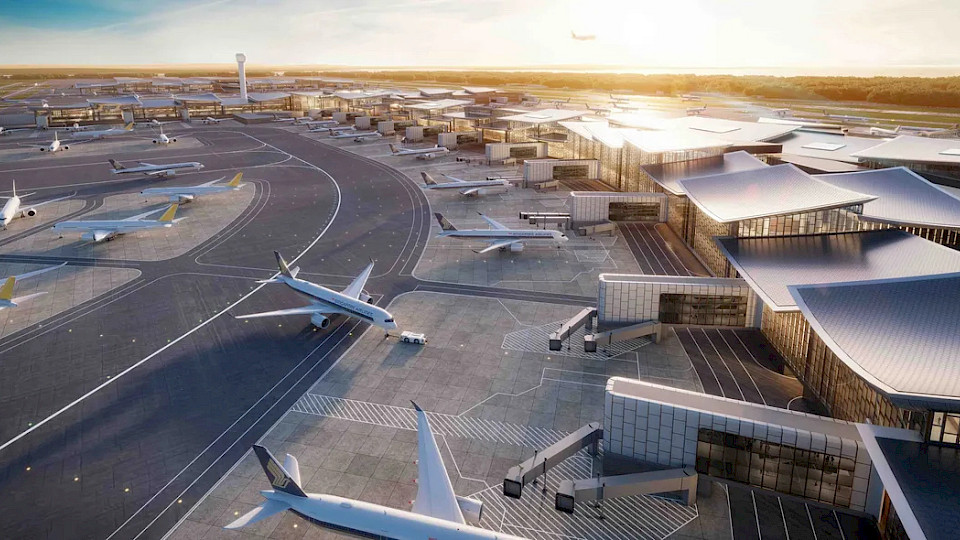So soll das neue Terminal 5 künftig aussehen. (Bild: Changi Airport)