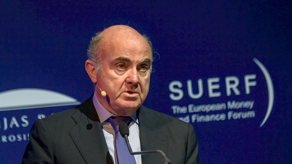 EZB-Vizepräsident Luis de Guindos fasst die Erkenntnisse des jüngsten Finanzstabilitätsberichts zusammen. (Bild  Gints Ivuskans/Shutterstock)