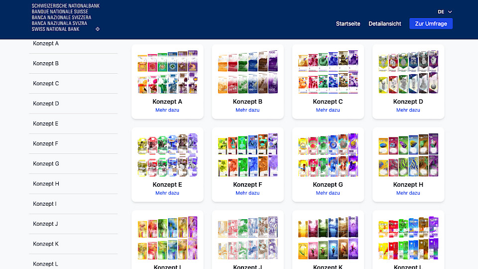 Aus 12 Konzepten kann die Bevölkerung ihre Serie mitbestimmen.