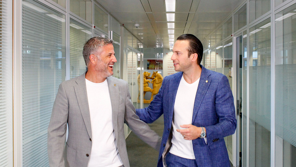 Andrej Majcen (rechts) konzentriert sich auf die Rolle als CEO der Gruppe, Peter Camenzind verantwortet neu das Schweizer Geschäft. (Bild pd)