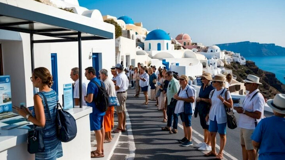 Neben Tausenden Kreuzfahrtgästen, die bereits 20 Euro pro Person zahlen, strömen täglich bis zu 4000 zusätzliche Besucherinnen und Besucher auf die Vulkaninsel Santorini. (Bild pd)