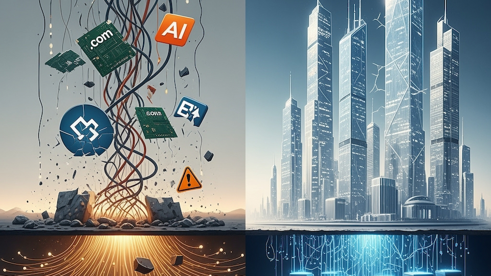 Wie stark gleich der KI-Boom der Dotcom-Blase? (KI-generierte Animation: Shutterstock)