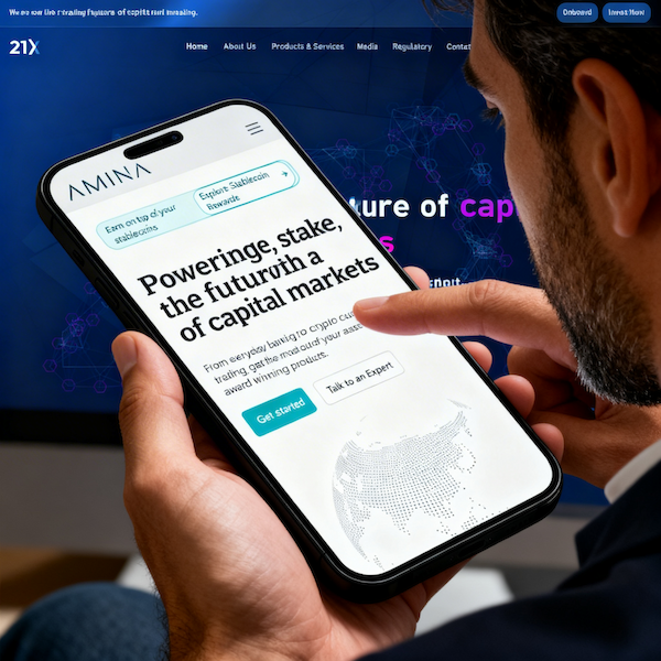 Amina dringt in Europas ersten regulierten Blockchain-Handelsplatz vor