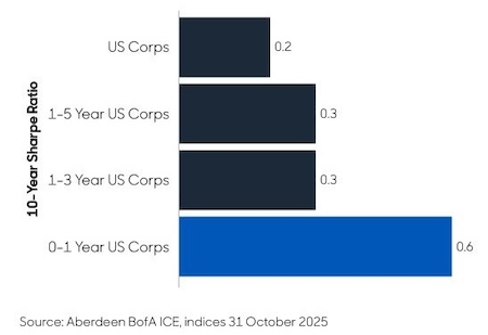 10-Jahres-Sharpe-Ratio 
(Grafik: Aberdeen)