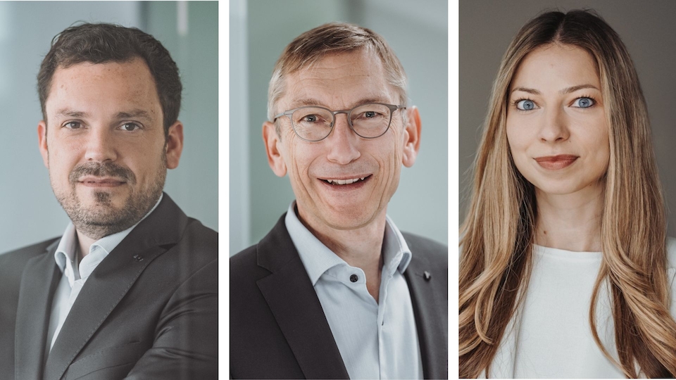 Teodora Toma, Peter Disler und Peter Baldesberger erweitern den Partnerkreis bei PensExpert (v.r.n.l., Bild PensExpert)