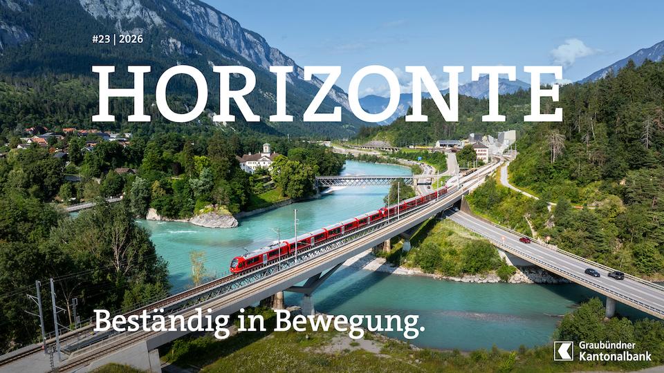 Im Wandel bleiben, ohne das Wesentliche zu verlieren: 
Diesem aktuellen Thema widmet sich die neue Ausgabe des GKB-Magazins «HORIZONTE» nach. (Bild: GKB)